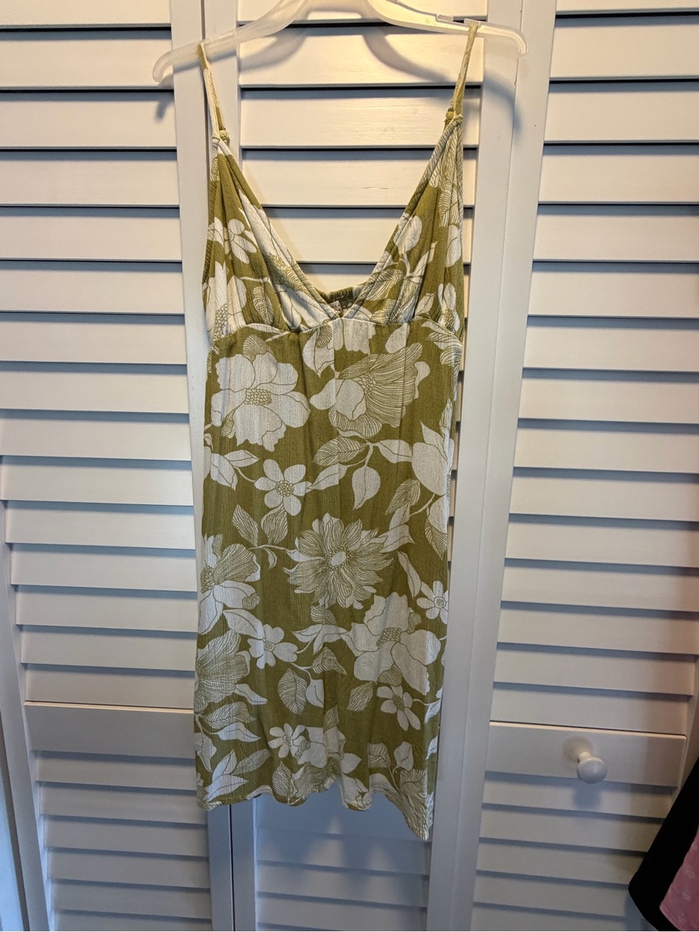 Billabong Olive & White Floral Slip Dress